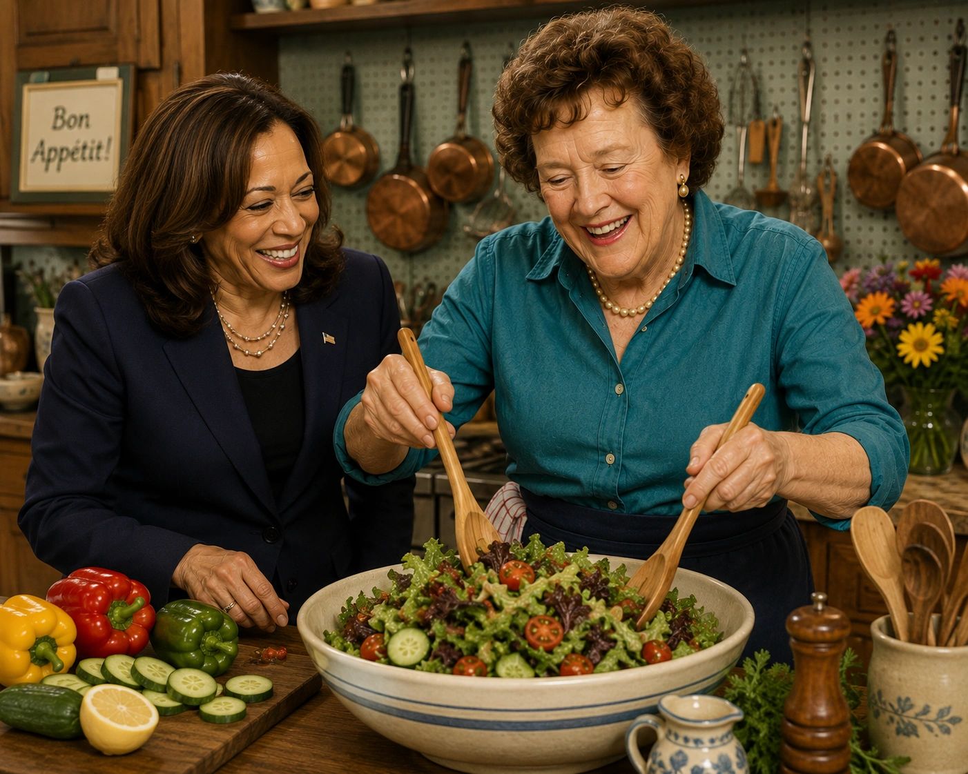 Julia Child Recipe for a Kamala Harris Word Salad: No IQ Required